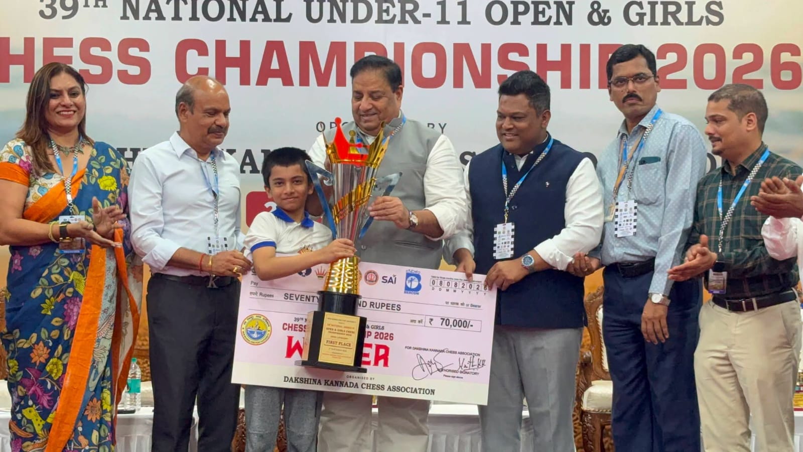 Sarvartho Mani Wins National Under-11 Chess Championship