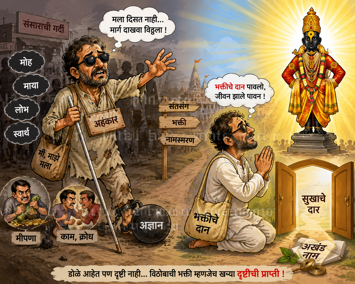 ‘आंधळा’ :अज्ञानी मुमुक्षु