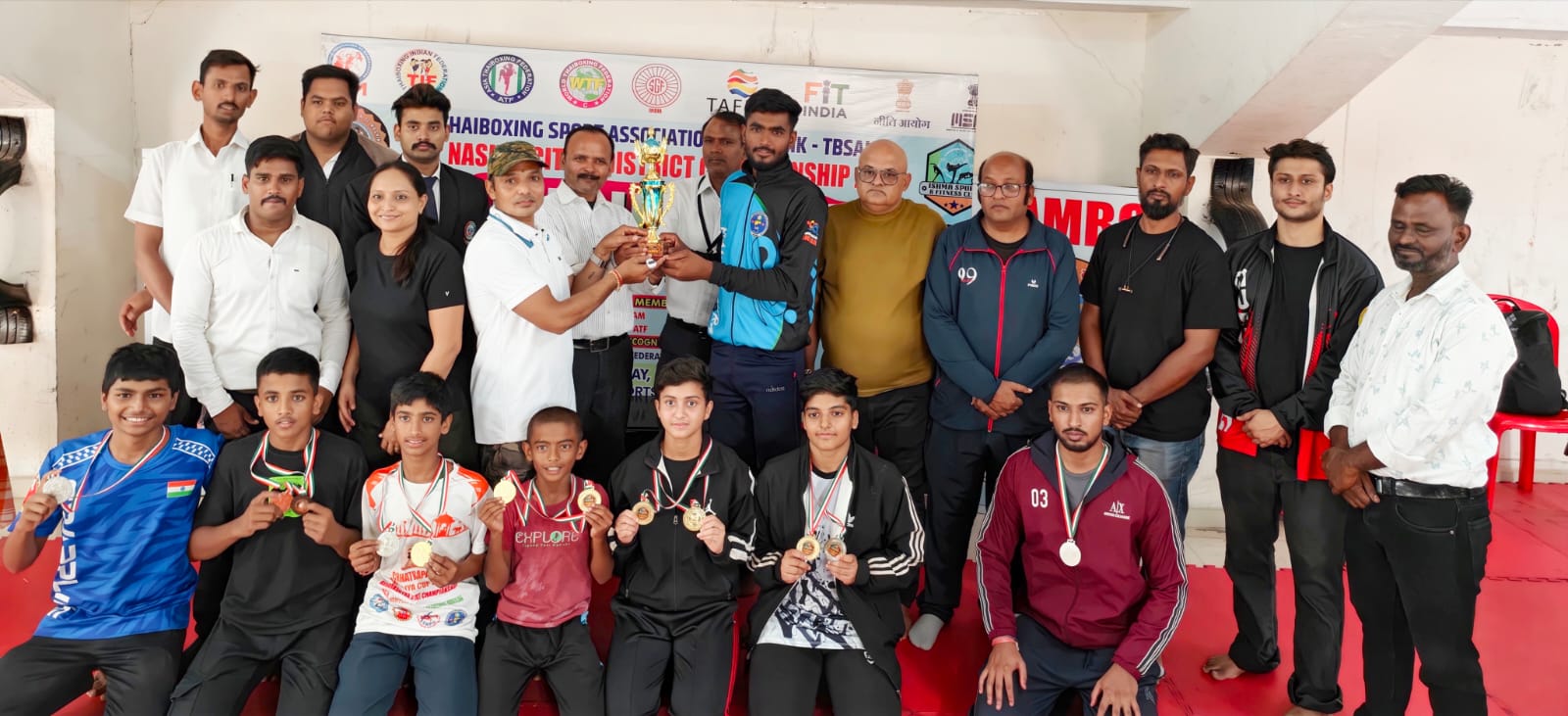Thrilling Action at Nashik District-Level Thai Boxing Tournament