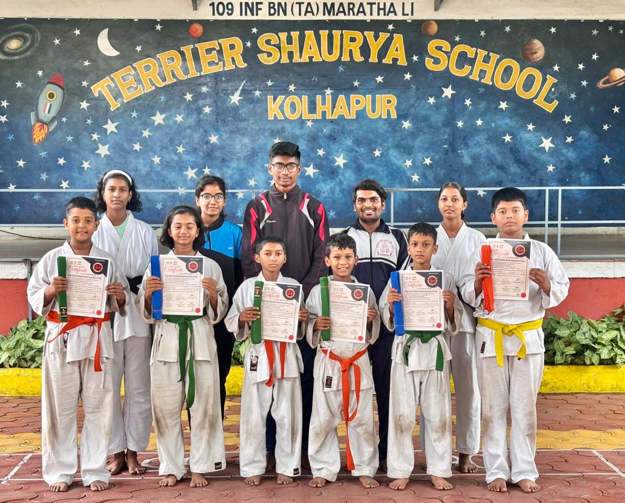 Shaurya Sports Academy’s Karate Belt Grading Exam Concludes Successfully