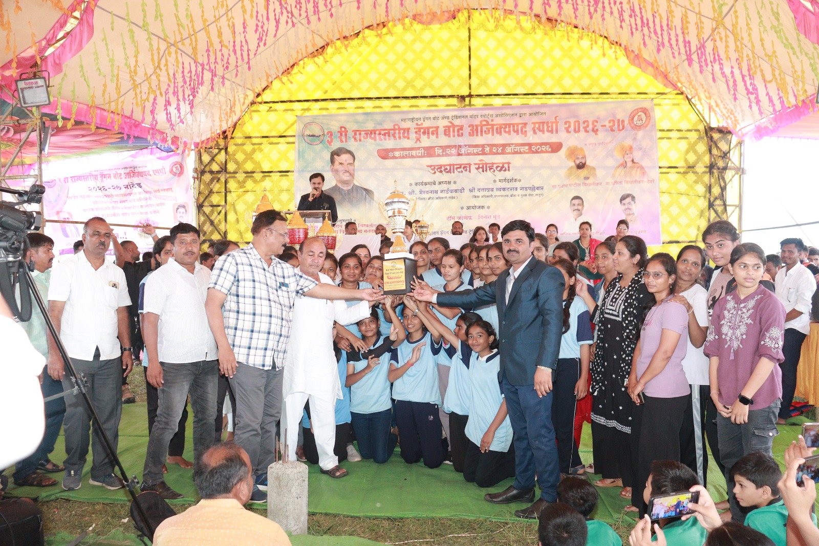 Parbhani Team Wins Overall Championship at State-Level Dragon Boat Competition