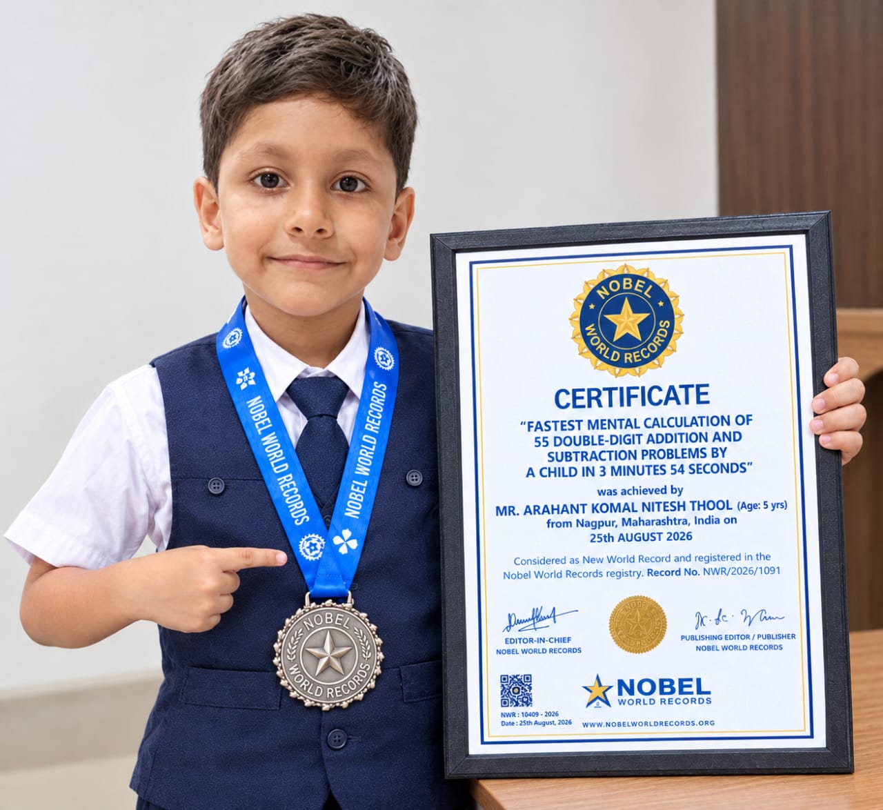 Another World Record for 5-Year-Old Arahant Thul