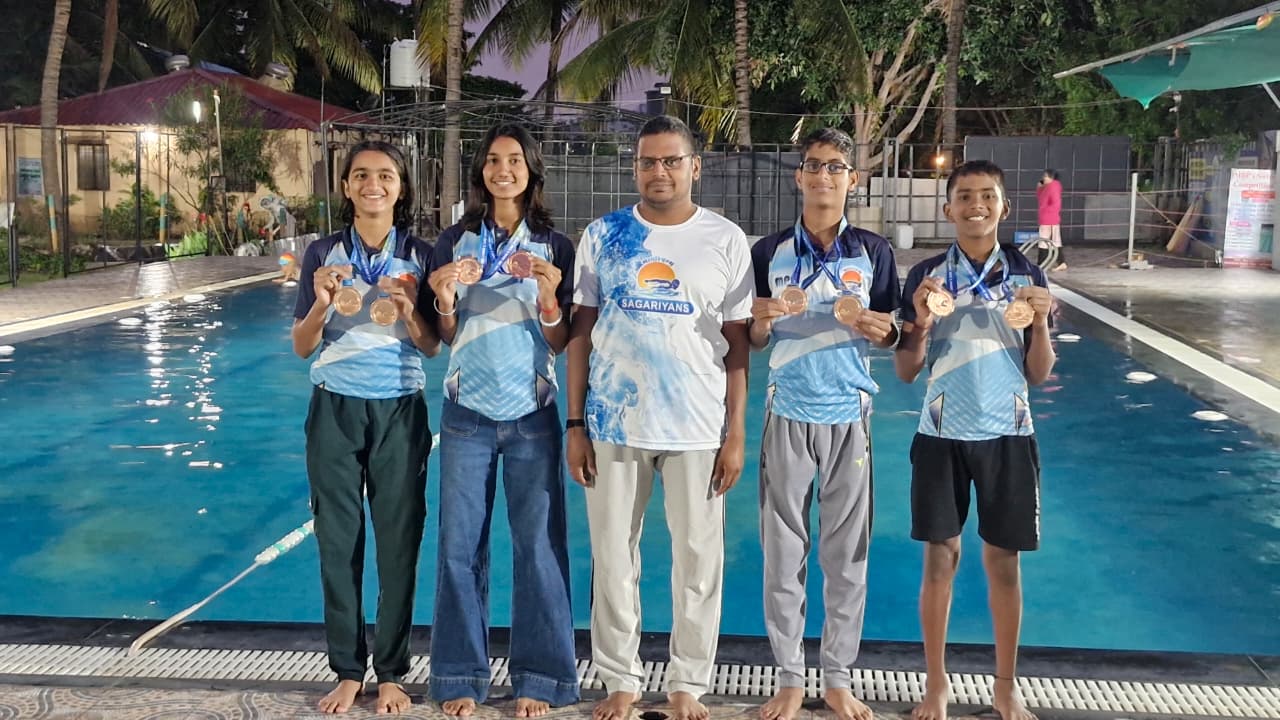 'Sagarians' Shine at State-Level Swimming Competition