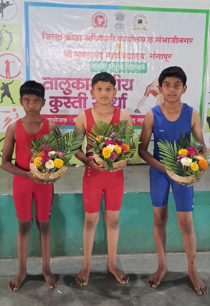 Wisdom High School Achieves Resounding Success in Taluka Wrestling Competition