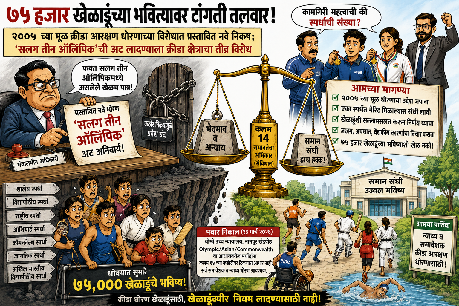७५ हजार खेळाडूंच्या भवितव्यावर टांगती तलवार