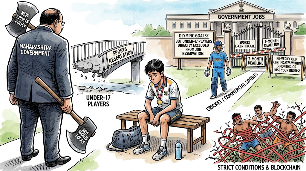Under-17 Athletes Excluded from Job Reservation