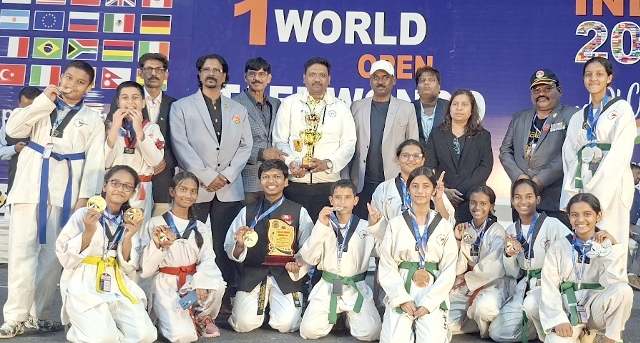 Pune Athletes Dominate International Open World Taekwondo Championship