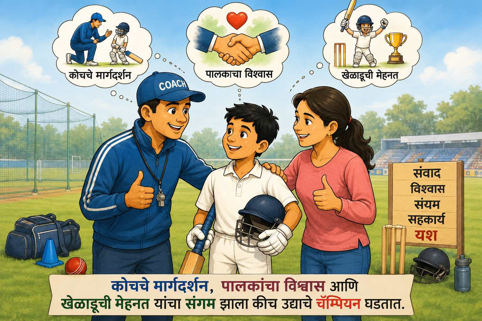क्रिकेटपटू घडताना... कोच आणि पालकांची भूमिका