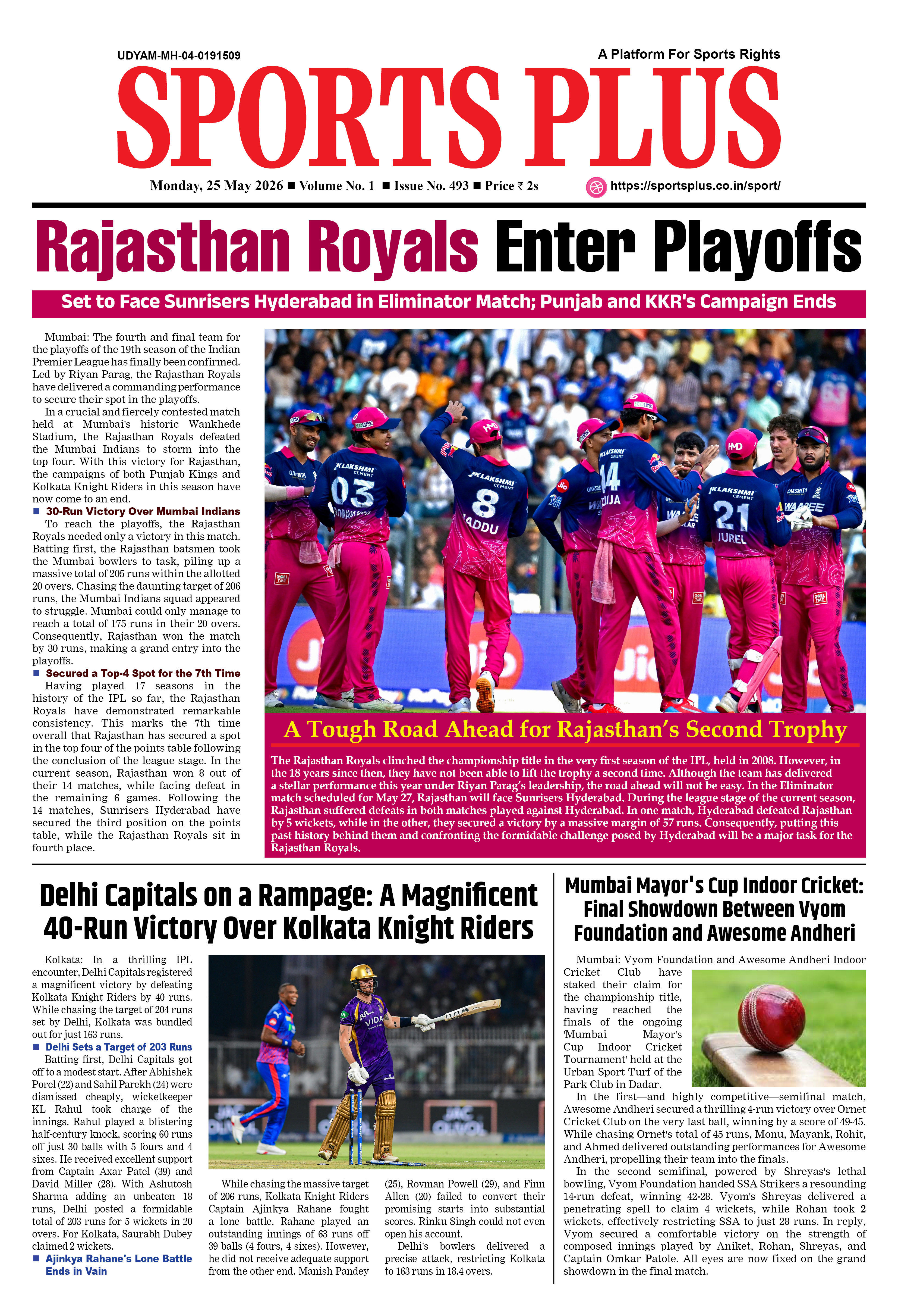 Global Sports Plus 25 May 2026
