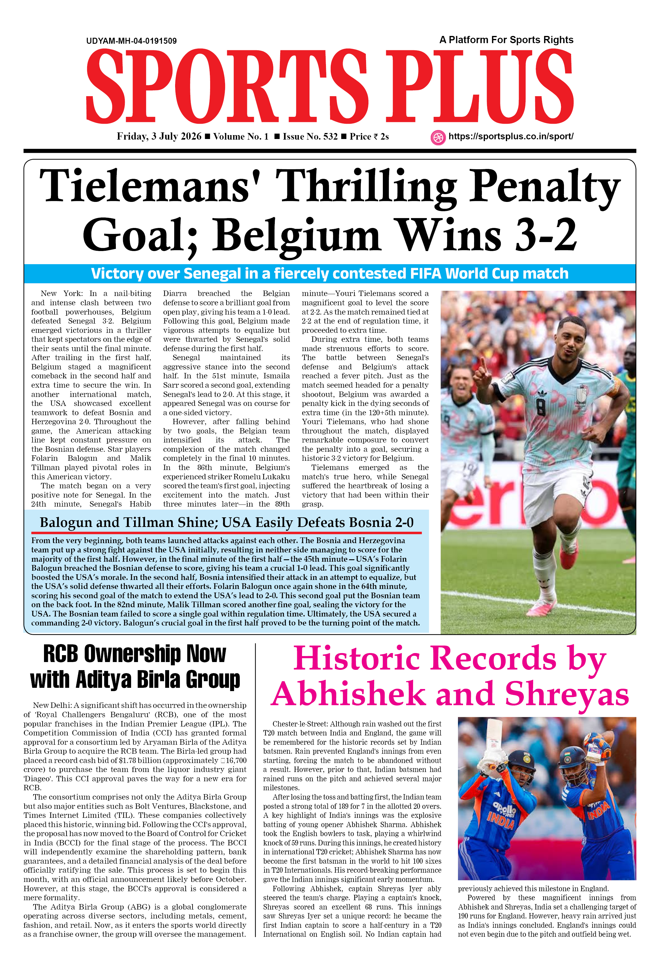 Global Sports Plus 3 Jul 2026