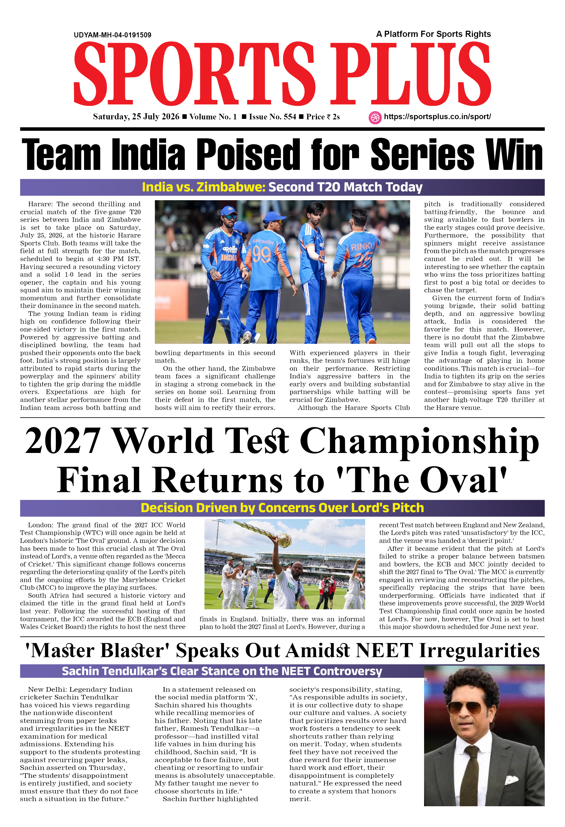 Global Sports Plus 25 Jul 2026